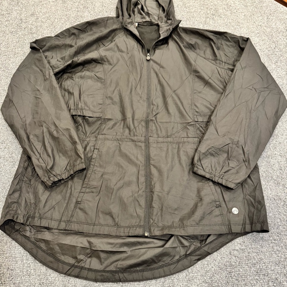 Men's Apana Black Lightweight Windbreaker Jacket Size L